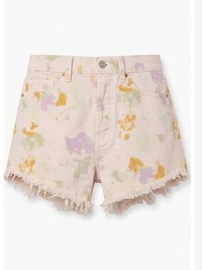 wild fable Pastel Tie-Dye Denim Cutoff Shorts - Pink, Purple, Yellow, Green